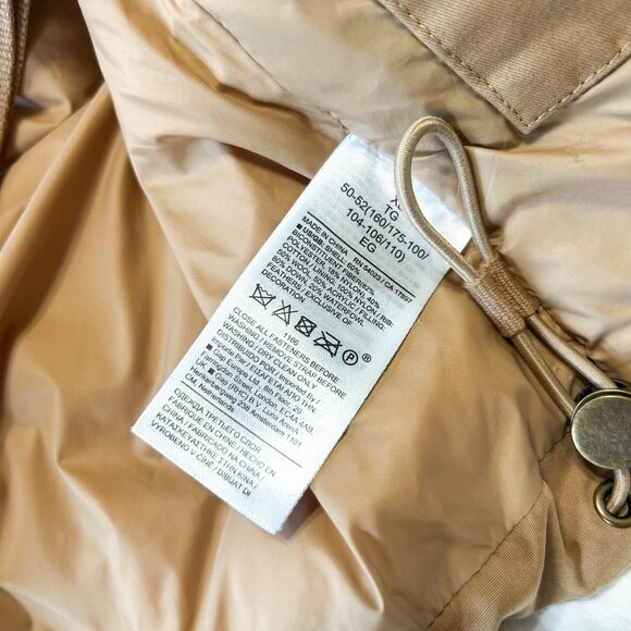 Banana Republic Alps Oversized Camel Hooded Puffer Jacket XL Down-Fill Coat - Picture 11 of 11